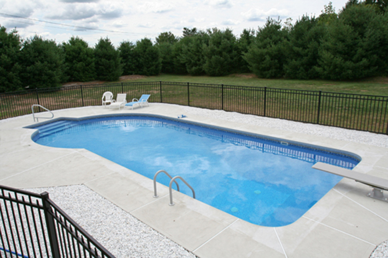 Swimming pool and hand finished concrete project example 13